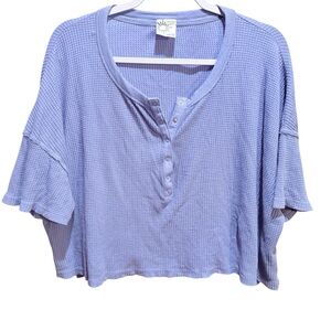 Offline by Aerie Blue Pullover Crop